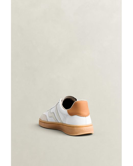Gant White Cuzmo Leather Sneakers for men