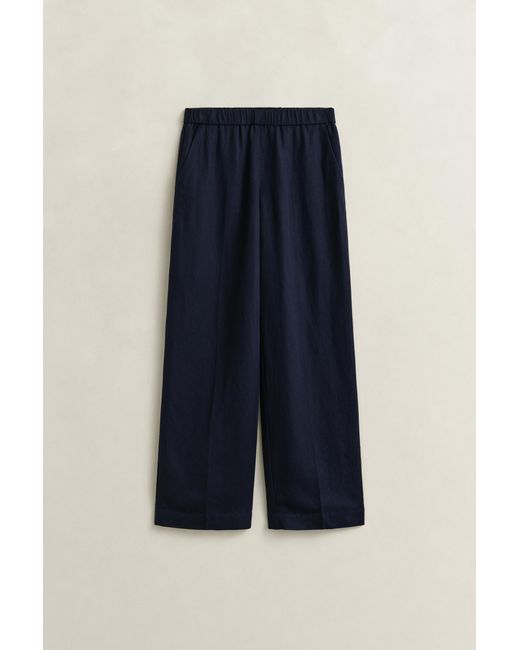 Gant Blue Linen Blend Pants Evening