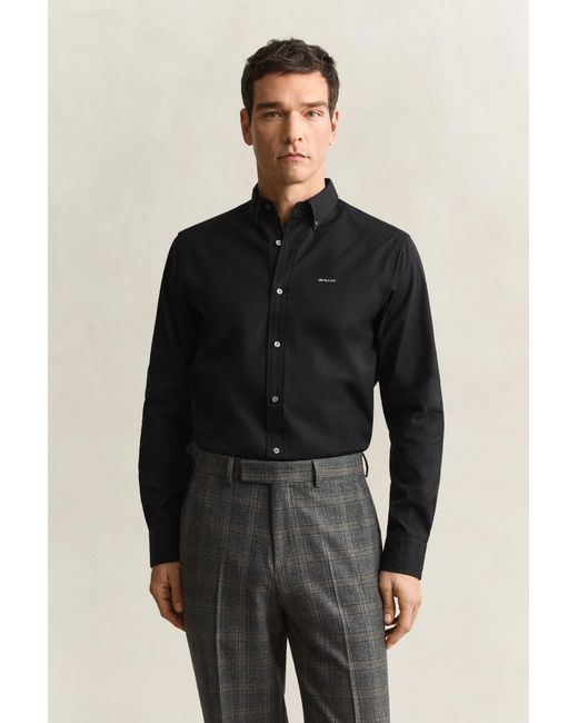 Gant Blue Regular Fit Pinpoint Oxford Shirt for men