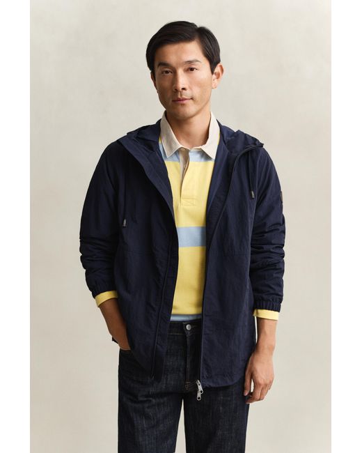 Gant Blue Windbreaker Jacket Evening for men