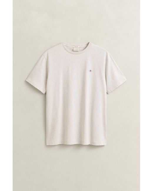 Gant Gray Regular Fit Shield T-Shirt for men