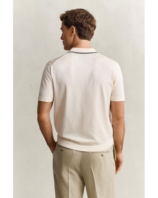Gant Natural Polo Sweater for men