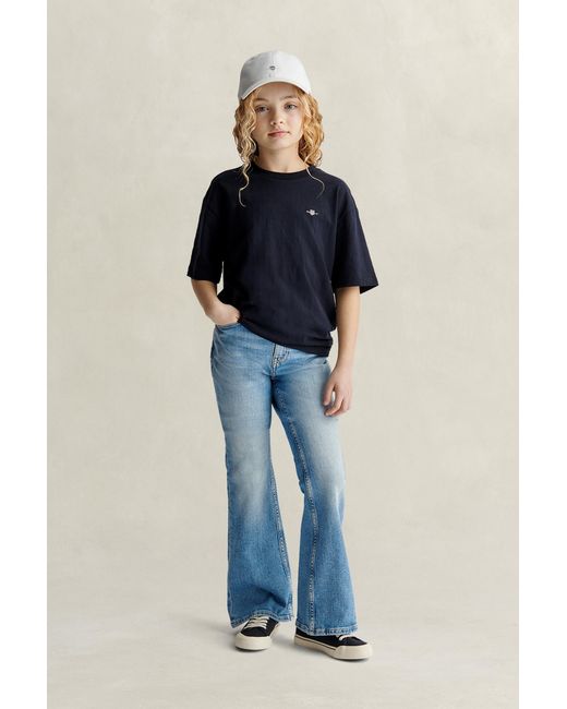 Gant Blue Teens Teen Girls Slubbed T-Shirt Evening