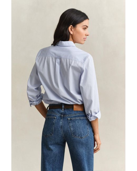 Gant Blue Regular Fit Classic Poplin Shirt