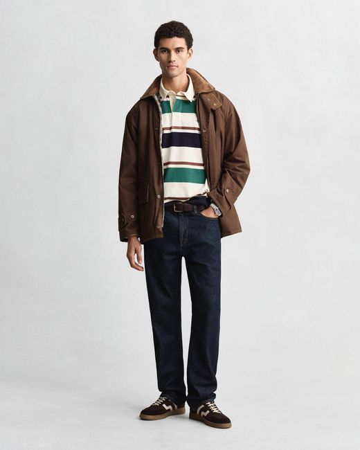 Gant White Striped Heavy Rugger Cream for men