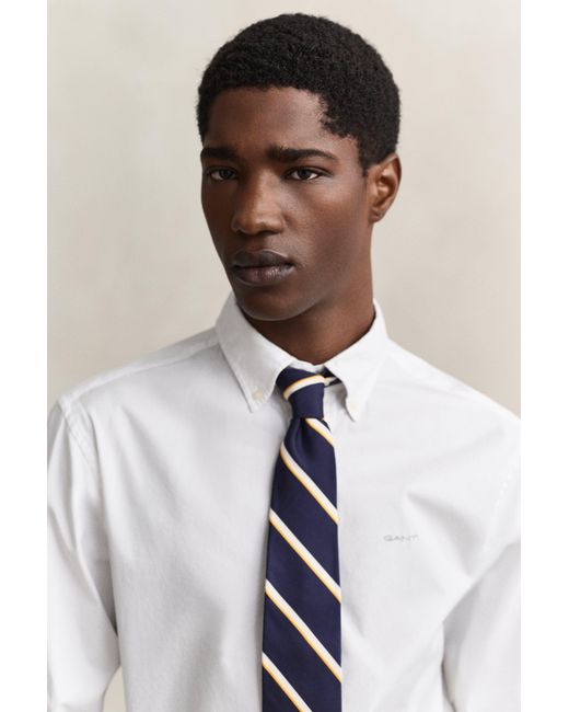 Gant Blue Regular Fit Pinpoint Oxford Shirt for men