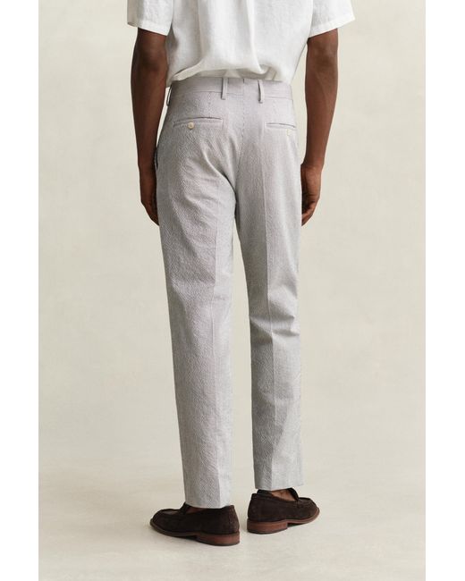 Gant Natural Seersucker Suit Pants Eggshell for men