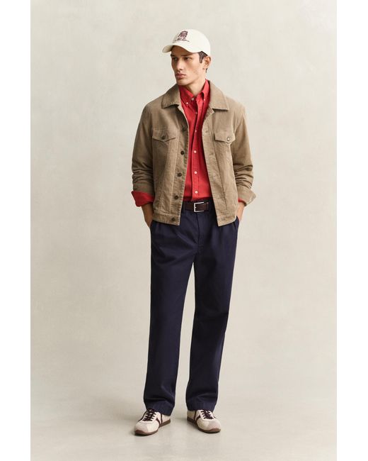 Gant Natural Corduroy Trucker Jacket Light Taupe for men