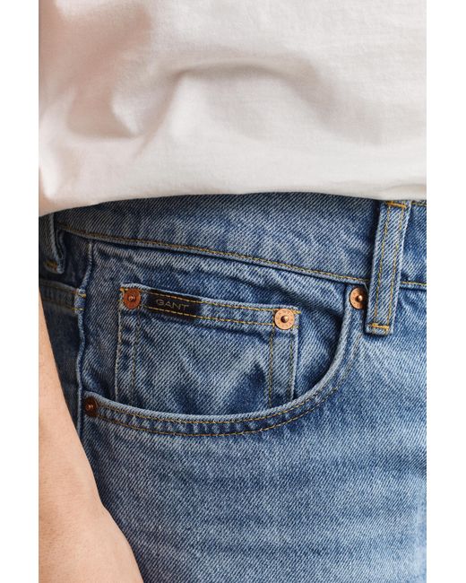 Gant Blue Straight Fit Jeans Semi Worn In for men