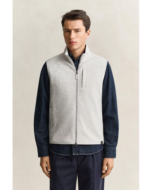 Gant Blue Fleece Vest for men