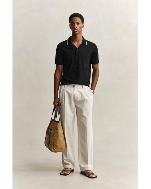 Gant Black Polo Sweater for men