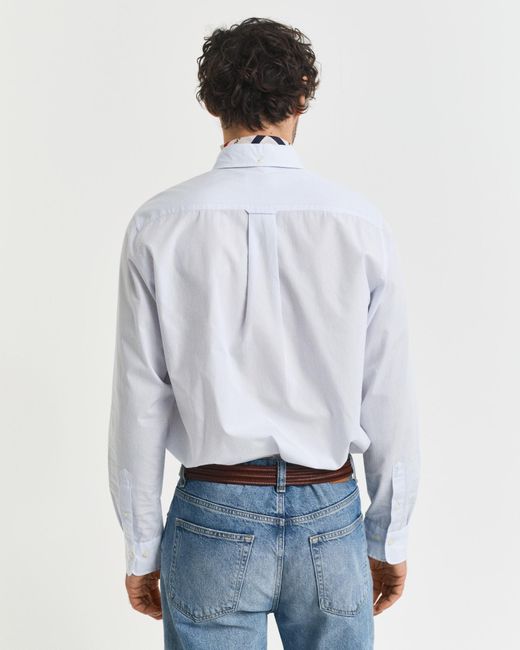 Gant White Regular Classic Poplin Banker Shirt, Light for men