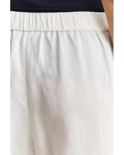 Gant Natural Linen Blend Shorts Eggshell