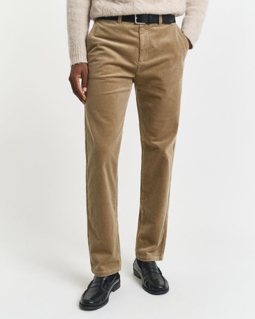 Gant Natural Regular Fit Corduroy Chinos Light Taupe for men