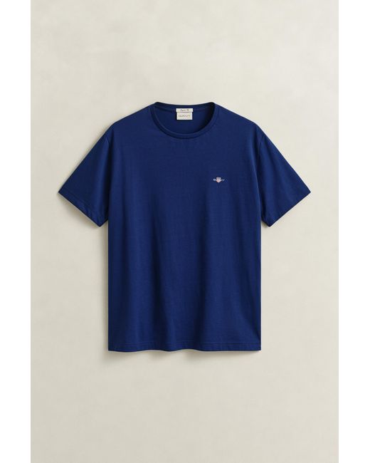Gant Blue Regular Fit Shield T-Shirt Rich for men