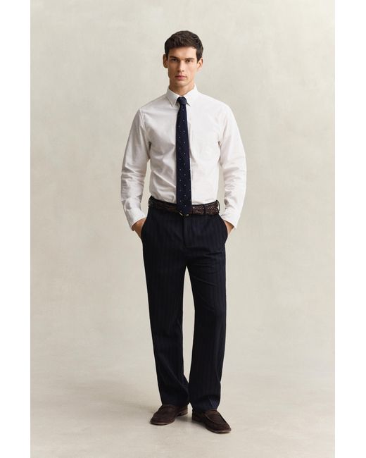 Gant Natural Tonal Pinstriped Suit Pants Evening for men