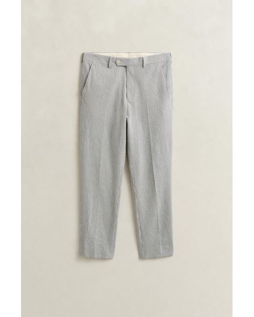 Gant Natural Seersucker Suit Pants Eggshell for men