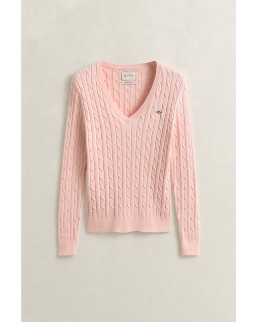 Gant Multicolor Classic Cable Knit Sweater