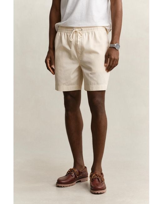 Gant Natural Sunfaded Shorts Cream for men