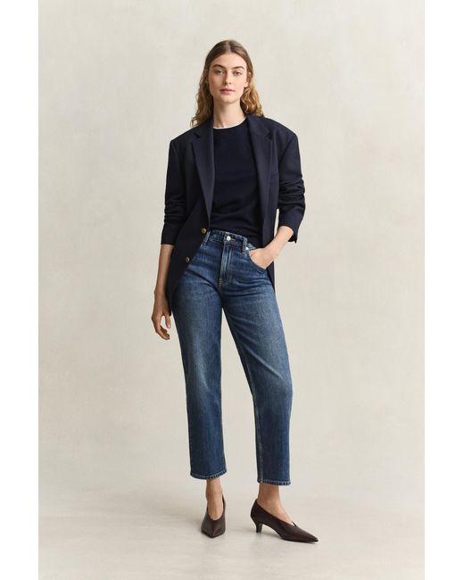 Gant Blue Short Sleeve Sweater Evening