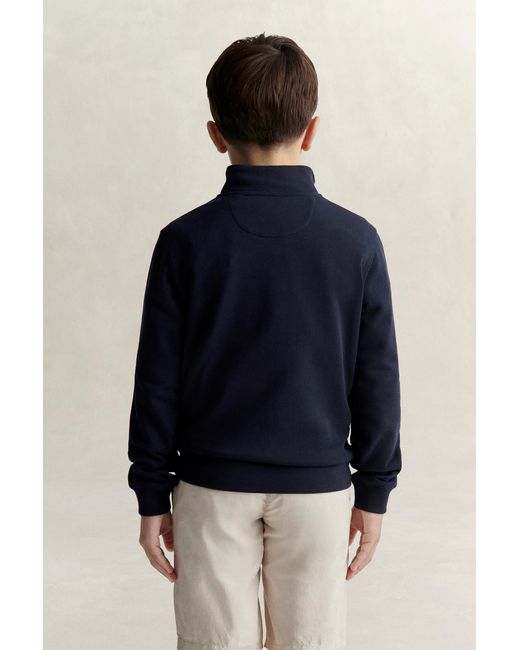 Gant Blue Teens Teen Boys Half Zip Sweatshirt Evening for men