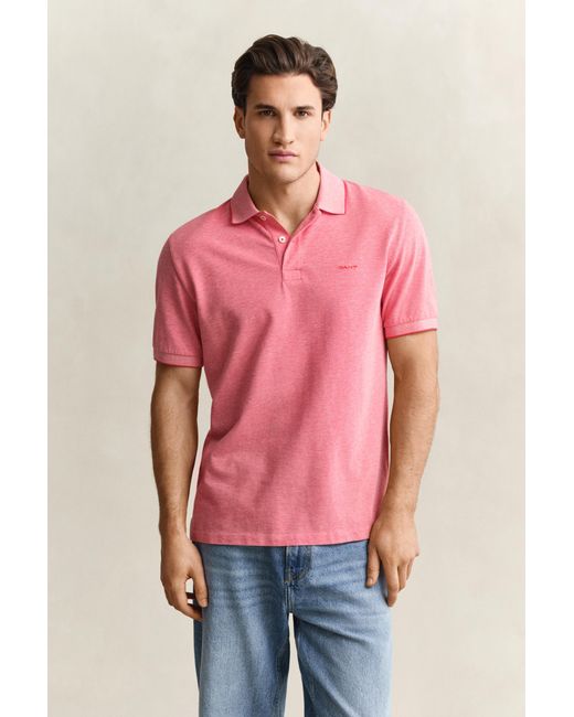 Gant Red Two-Toned Polo Shirt for men