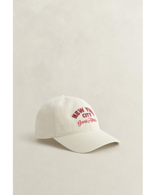 Gant Brown Graphic Cotton Twill Cap Cream for men