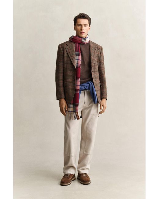 Gant Brown Cotton Crew Neck Sweater for men