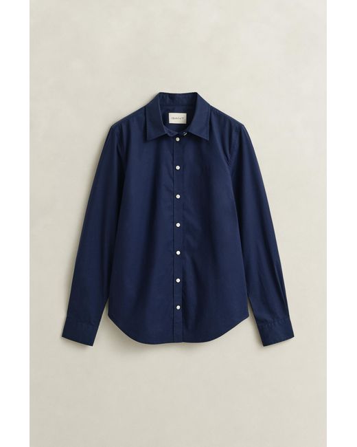 Gant Blue Poplin Shirt Classic