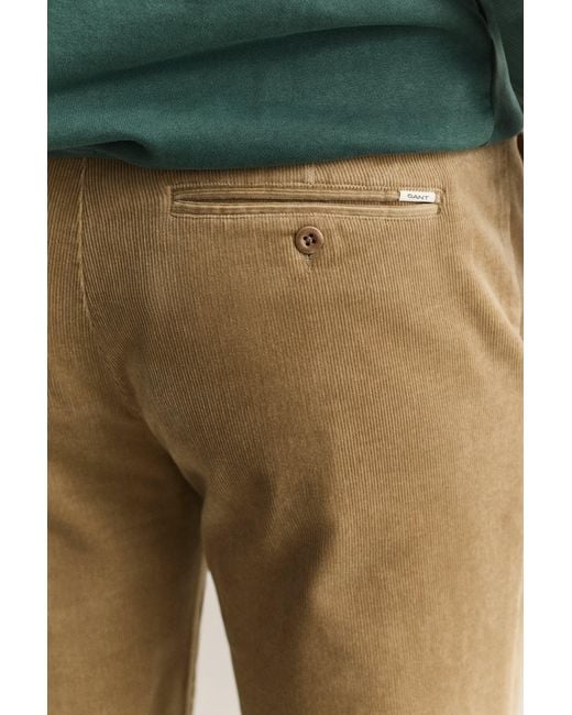 Gant Green Regular Corduroy Chinos Light Taupe for men