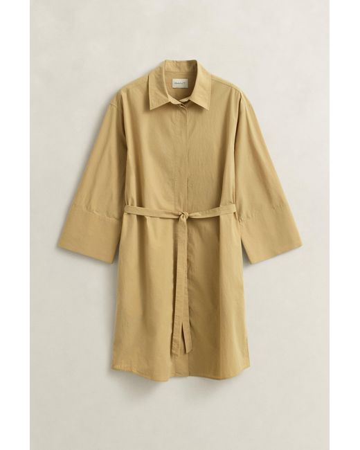 Gant Natural Belted Poplin Shirt Dress