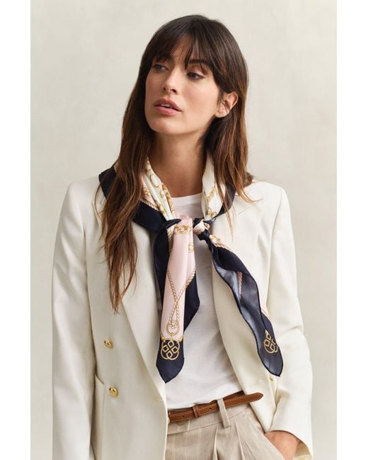 Gant Natural Chain Silk Scarf