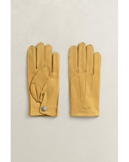 Gant Metallic Leather Gloves for men