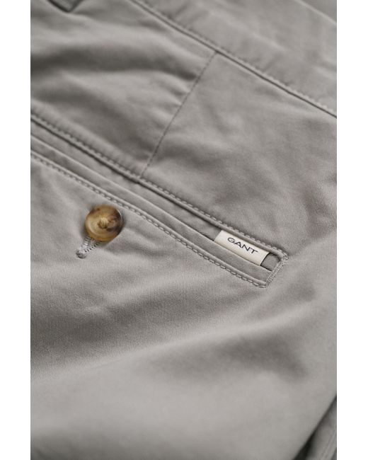 Gant Gray Regular Fit Classic Chinos for men