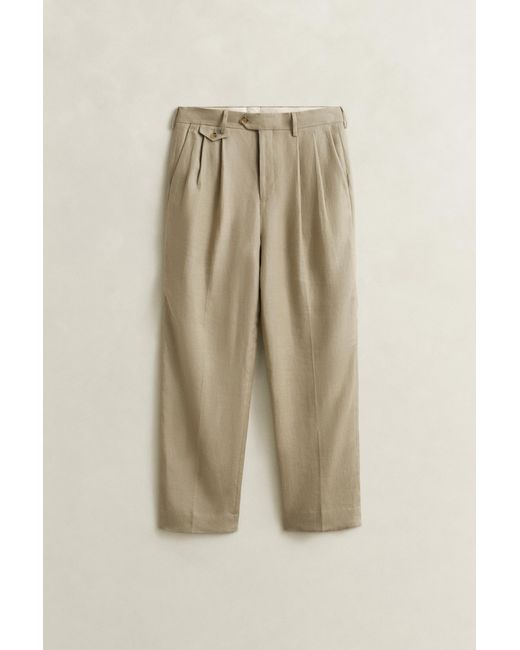 Gant Natural Linen Suit Pants for men