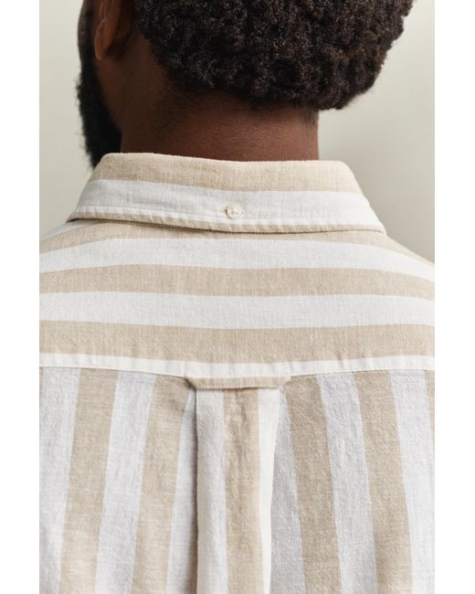 Gant Natural Striped Linen Blend Shirt for men