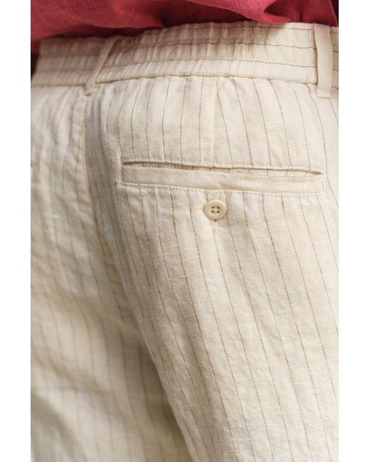 Gant Pink Striped Linen Pants for men