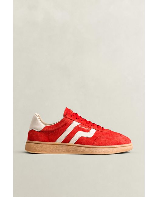 Gant Red Cuzmo Suede Sneakers for men