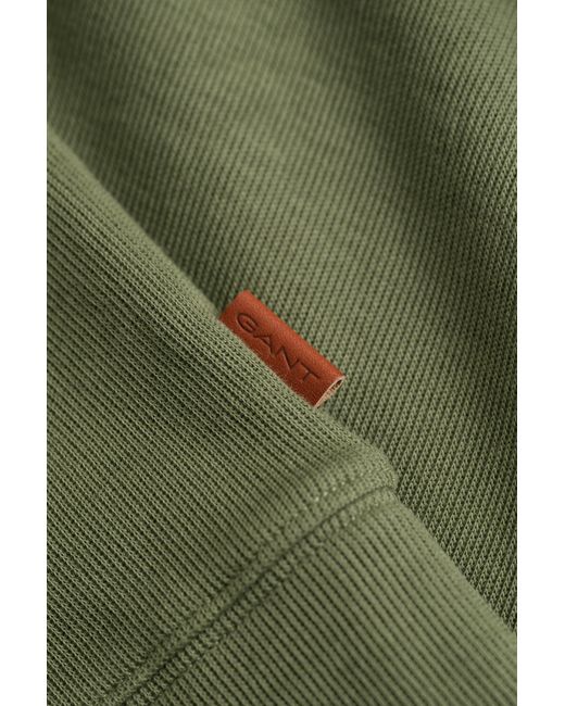 Gant Green Sacker Rib Half-Zip Sweatshirt for men
