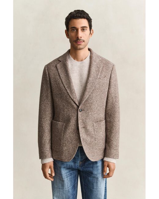 Gant Natural Wool Silk Jersey Blazer for men