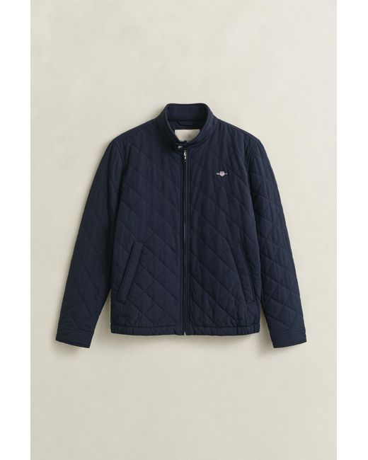 Gant Blue Water-Repellent Quilted Jacket for men