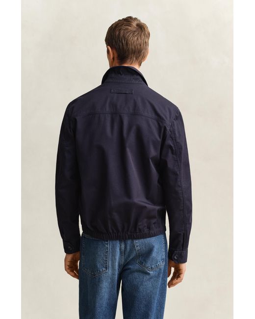 Gant Blue Cotton Windcheater Jacket Evening for men