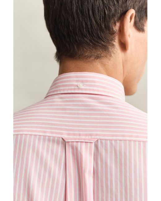 Gant Pink Striped Classic Poplin Shirt for men