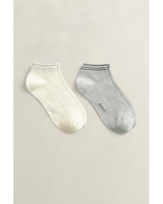 Gant Natural 2-Pack Ankle Socks Melange for men