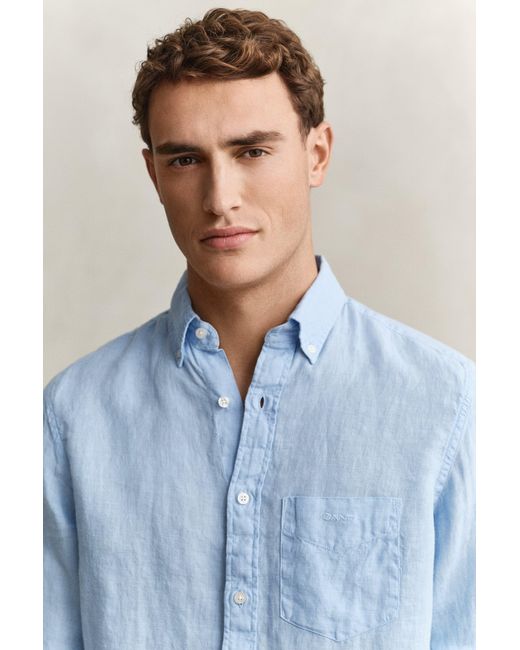 Gant Blue Linen Shirt for men