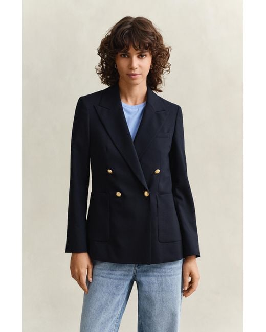 Gant Blue Slim Fit Club Blazer