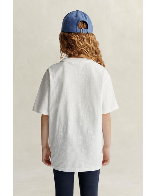 Gant White Teens Teen Girls Slubbed T-Shirt
