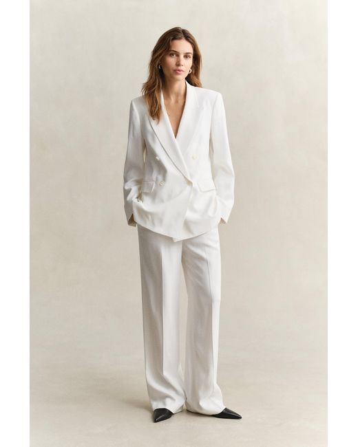 Gant White Crepe Blazer