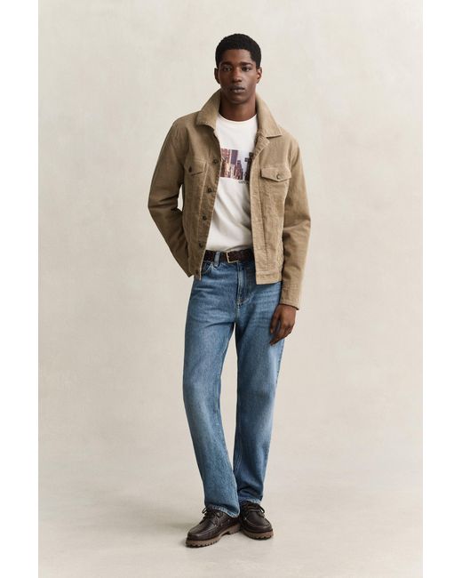 Gant Blue Seasonal Graphic T-Shirt Cream for men