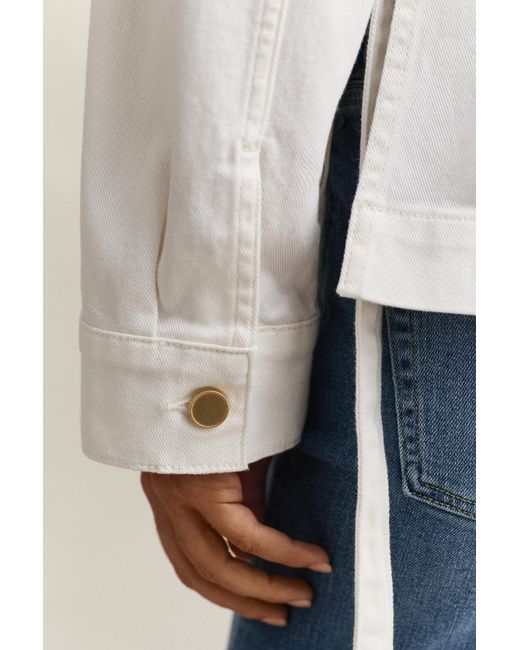 Gant Natural Denim Tie Jacket Eggshell